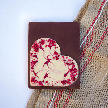 Hand Crafted Heart Chunky Chocolate Bar In Ruby Book, 3 of 8