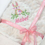 Personalised Embroidered Bunny Baby Blanket With Name, thumbnail 6 of 10