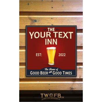 Stumble Inn Personalised Home Pub Sign / Man Cave Sign, 7 of 9