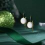 Opal Droplet Drop Hook Earrings In Sterling Silver, thumbnail 3 of 10