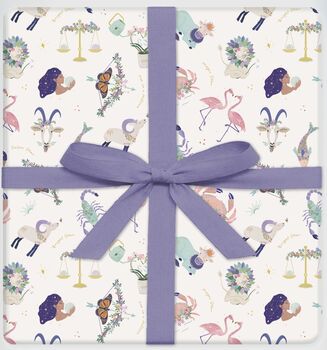 Zodiac Illustrated Wrapping Paper, 2 of 4
