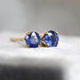 Blue Sapphire Stud Earrings In Silver Or Gold, thumbnail 1 of 12