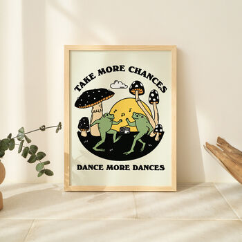 'Take More Chances' Dancing Frogs Quote Print, 5 of 12