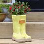 Personalised Large Yellow Welly Boots Planter, thumbnail 1 of 11