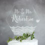 Personalised Wedding Cake Topper With Lace Design, thumbnail 1 of 9