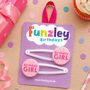 Birthday Girl Hair Clips, thumbnail 1 of 3