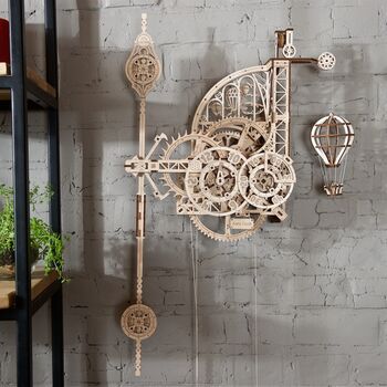 Aero Clock. Wall Clock With Pendulum By Ugears, 5 of 6