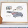 Personalised Retirement Gift Drawing Illustration, thumbnail 7 of 8