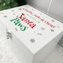Personalised White Wooden Santa Paws Pet Christmas Eve Box Three Sizes 22cm | 27cm | 30cm, thumbnail 2 of 7