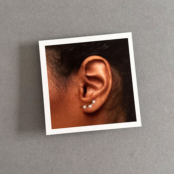 Never Stop Looking Up Sterling Silver Stars Earrings, 4 of 6