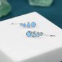 Sterling Silver Blue Opal Cluster Crawler Earrings, thumbnail 1 of 11