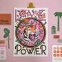 A3 Love Is Power Risograph Print, thumbnail 1 of 5