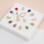 Manhattan Gold Plated Hoop Earrings, thumbnail 4 of 5