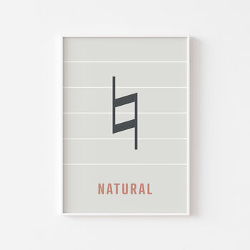 Natural Note Print | Music Theory Poster, 2 of 7