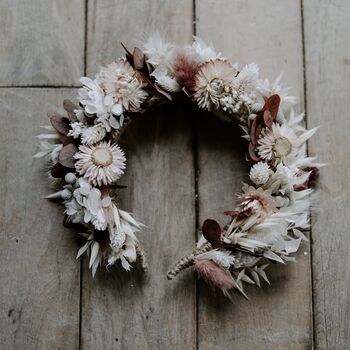 Fae Bridal Dried Flower Crown Wedding Headband, 4 of 4