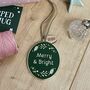 Merry And Bright Enamel Christmas Tree Decoration, thumbnail 6 of 8