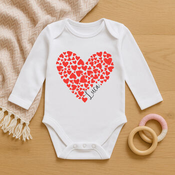 Personalised First Valentines Baby Bodysuit, 3 of 3