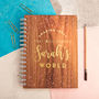 Personalised Gold Ideas Walnut Notebook, thumbnail 1 of 4