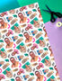 Madge And Harold Gift Wrap, 90s Nostalgia Inspired Wrap, thumbnail 1 of 9