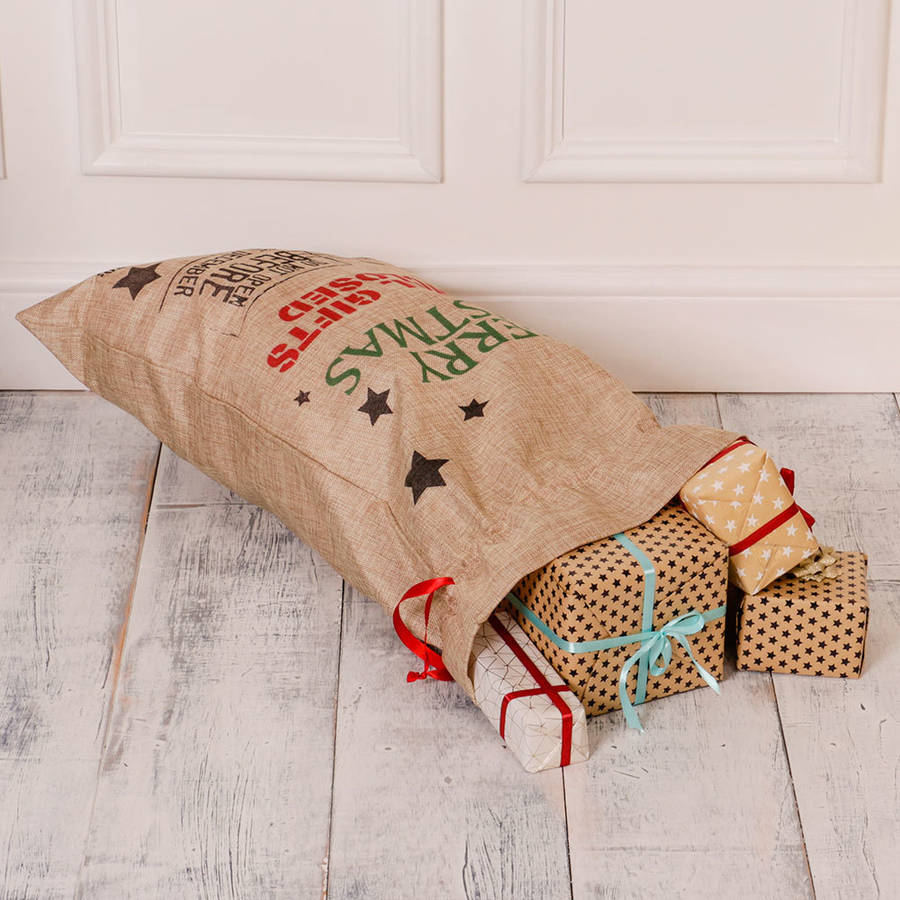 christmas hessian sacks wholesale