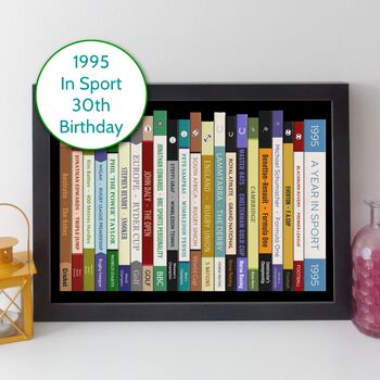 30th Birthday Print Personalised Sport Gift 1995, 10 of 11