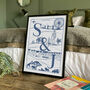Personalised Couple's Initials Illustrated Travel Print, thumbnail 1 of 12