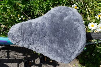 Genuine Sheepskin Cycle Bike Seat Cover Natural Wool, 6 of 8