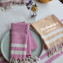 Personalised Cotton Apron And Tea Towel, Christmas Gift, thumbnail 2 of 12