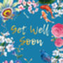 Get Well Soon Flowers And Gold Card, thumbnail 2 of 3