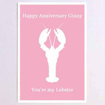 Personalised Lobster Anniversary Card, 3 of 9