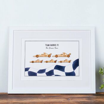 Personalised Family Race Car Print, 7 of 7