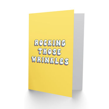 Joke Rocking Those Wrinkles Funny Birthday Card, 2 of 4