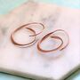 Tapered Gold Plated Sterling Silver Hoop Earrings, thumbnail 6 of 7
