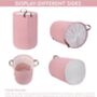 19'' Pink Laundry Hamper Basket With Lid, thumbnail 5 of 5