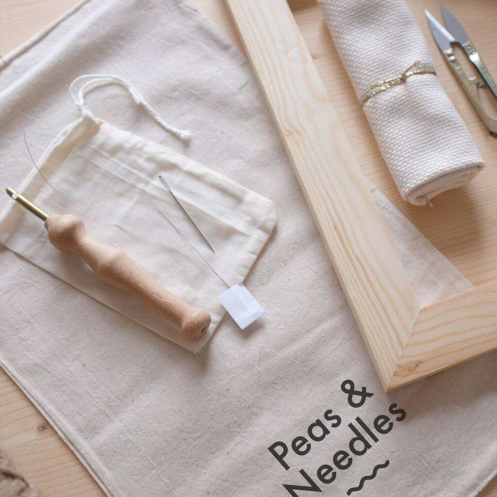Punch Needle Kit With Frame By Peas And Needles
