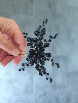 Black Crystal Hair Pin, 4 of 7