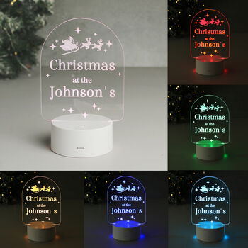 Personalised Christmas LED Coloured Night Light, 2 of 6