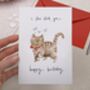 Cat 'Slow Blinking' Birthday Card, thumbnail 2 of 2