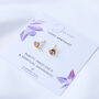 Birthday Gift For Her – Gold Vermeil Birthstone Crystal Stud Earrings, thumbnail 4 of 10