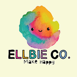 Ellbie Co. Logo rainbow smile watercolour