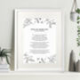 Minimalistic Black And White Floral Poem Print, thumbnail 2 of 6
