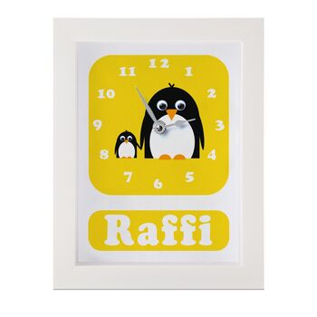 Personalised Children's Penguins Clock, 8 of 10