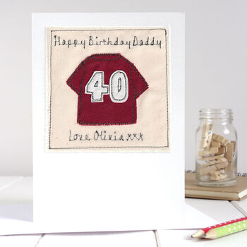 Personalised Football Shirt Father's Day Card, 6 of 10