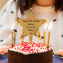Personalised Message Star Cake Topper, thumbnail 1 of 8