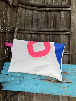 No2 Large Recycled Multifunctional Sailcloth Pouch, 5 of 7