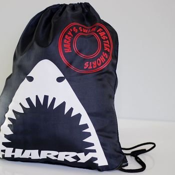 Personalised Shark Swimming Bag, 2 of 6