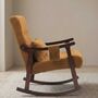 Burnt Orange Rocking Chair Upholstered In Antique, thumbnail 1 of 5