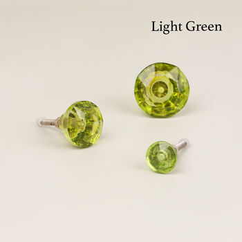 G Decor Coloured Faceted Glass Crystal Door Knobs, 4 of 12