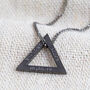 Men's Personalised Triangle Pendant Necklace, thumbnail 3 of 7