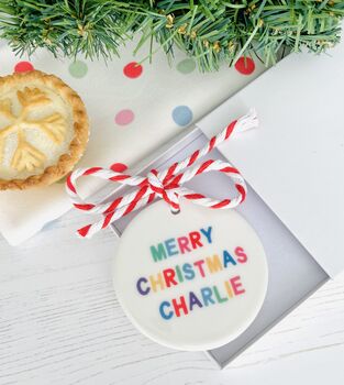 Personalised Merry Christmas Bauble, 2 of 2